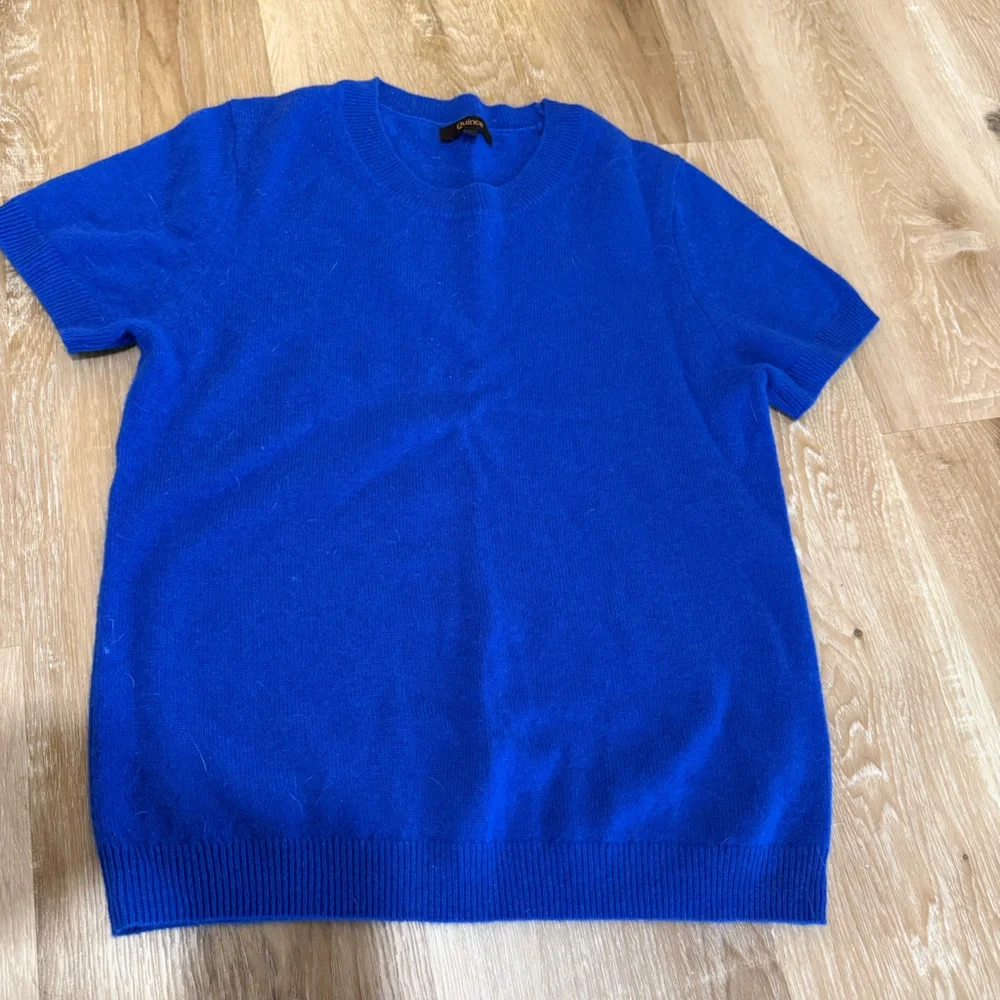 Quince Women’s Royal Blue Cashmere T-Shirt - Picture 1 of 1